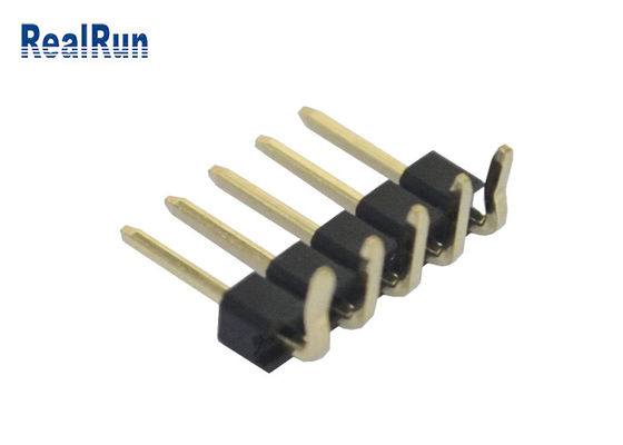 επιγραφή 2.54mm ενιαία σωστή γωνία UL94V-0 καρφιτσών 3A 5P PA6T PBT LCP SMT υπόλοιπου κόσμου