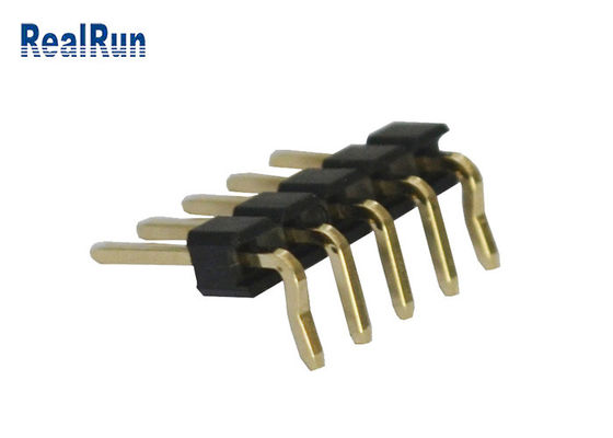 επιγραφή 2.54mm ενιαία σωστή γωνία UL94V-0 καρφιτσών 3A 5P PA6T PBT LCP SMT υπόλοιπου κόσμου