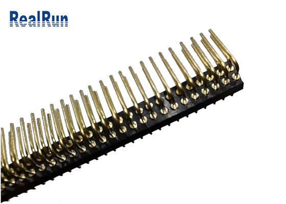2*35P CuZn38Pb2 γύρω από τη θηλυκή σωστή γωνία UL94V-0 ISO9001 επιγραφών καρφιτσών