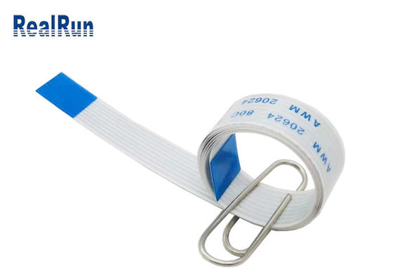 εύκαμπτο καλώδιο καλυμμένο κασσίτερος AWM 20624 80C 60V VW-1 1.0mm 8P 500AC PET FFC