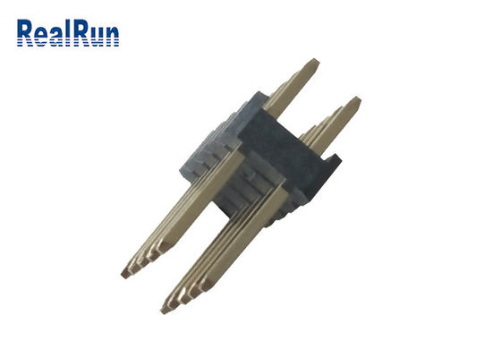 Διπλή επιγραφή PBT LCP καρφιτσών συνδετήρων PA6T 2*5P επιγραφών υπόλοιπου κόσμου 30% GF PH2.54