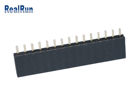PA6T θηλυκή πίσσα συνδετήρων 15P 2.54mm επιγραφών PCB εμβύθισης κατ' ευθείαν για VCD