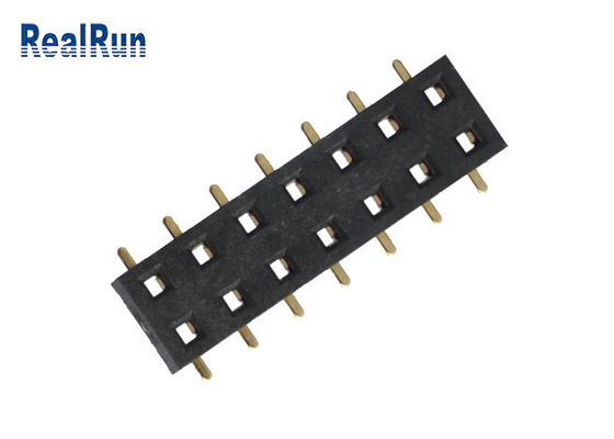 Θηλυκός συνδετήρας 2×7 SMT H3.5 500VAC επιγραφών ορείχαλκου PA6T με τη μετα ΚΑΠ