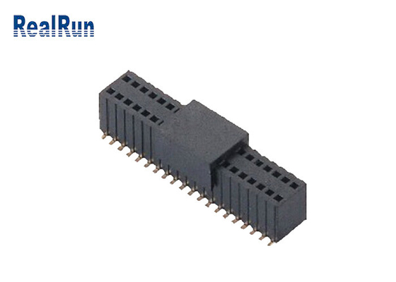 Θηλυκός ορείχαλκος συνδετήρων 500VAC SMD H5.7 2×20P PBT επιγραφών PA9T LCP