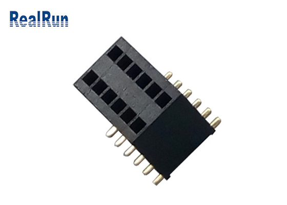 PA6T θηλυκός συνδετήρας 1.27mm επιγραφών επαφή χαλκού φωσφόρων τύπων πισσών SMD