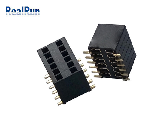 PA6T θηλυκός συνδετήρας 1.27mm επιγραφών επαφή χαλκού φωσφόρων τύπων πισσών SMD