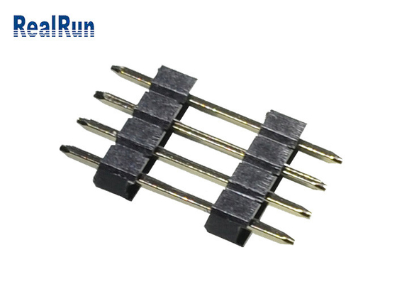 PCB 2,54 μαύρη ευθεία 4P καρφιτσών χιλ. διπλή επιγραφή καρφιτσών υπόλοιπου κόσμου επιγραφών PA6T