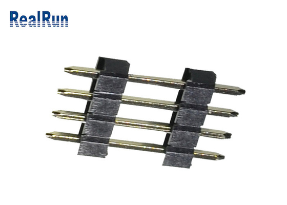 PCB 2,54 μαύρη ευθεία 4P καρφιτσών χιλ. διπλή επιγραφή καρφιτσών υπόλοιπου κόσμου επιγραφών PA6T