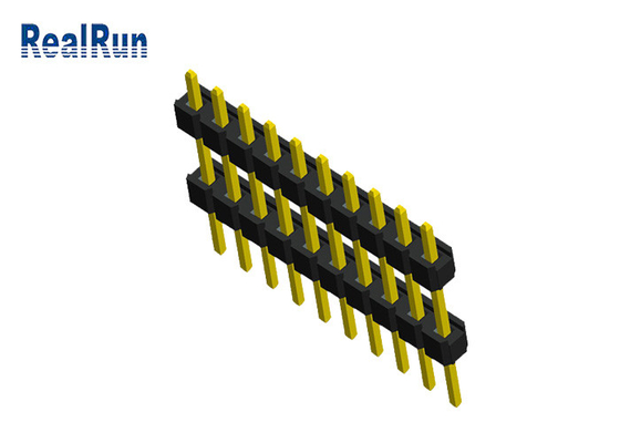 Διπλός πλαστικός συνδετήρας 0,1 ίντσα PA6T PBT PA46 επιγραφών καρφιτσών 10P αρσενικός για το PCB