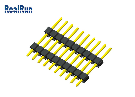 Διπλός πλαστικός συνδετήρας 0,1 ίντσα PA6T PBT PA46 επιγραφών καρφιτσών 10P αρσενικός για το PCB
