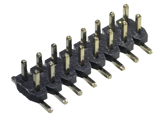 Τύπος SMT SMD 2,0 μαύρος κασσίτερος επιγραφών 2*8P PA6T PA9T PBT πισσών χιλ. που καλύπτεται για το PCB