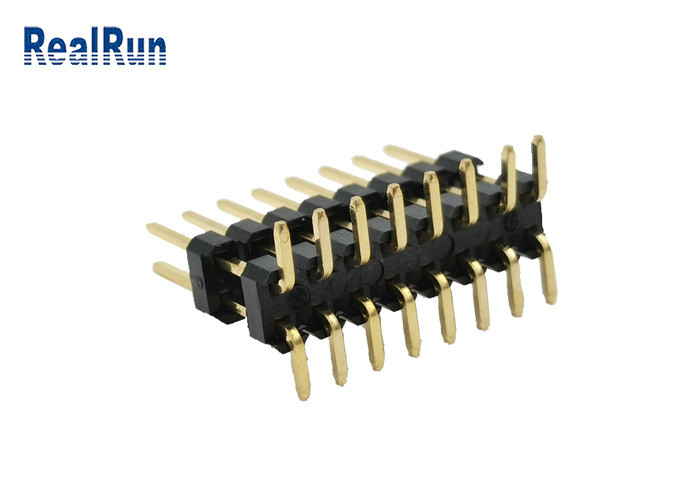 Χαμηλός τρέχων συνδετήρας 2.54mm 16 Pos διπλός κάθετος τύπος χρυσό SMD 3A επιγραφών καρφιτσών υπόλοιπου κόσμου