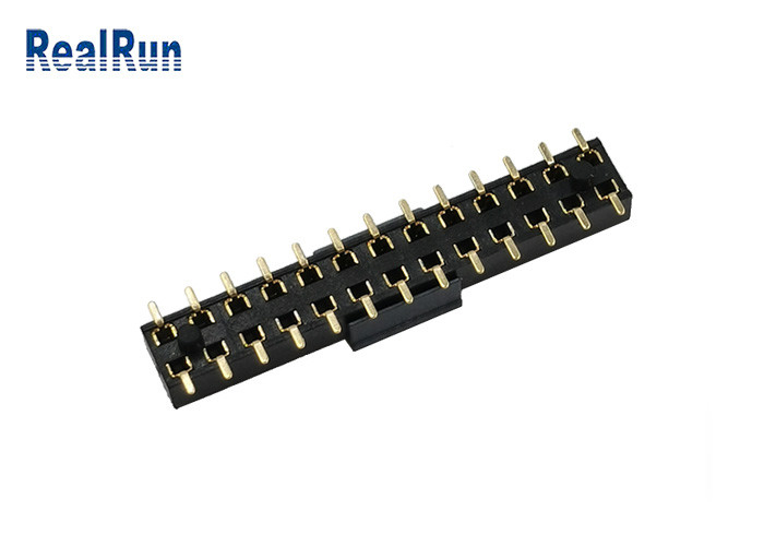 πλαστικό ύψος 3.5mm επιγραφών 2.54mm SMT θηλυκό συνδετήρας PCB θέσης μονωτών 2x13P