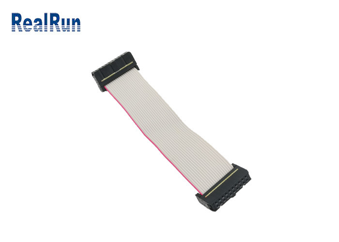 2.54mm επίπεδο καλώδιο καλωδίων 2x10P κορδελλών IDC επίπεδο για να επιβιβαστεί στο θηλυκό συνδετήρα επιγραφών IDC