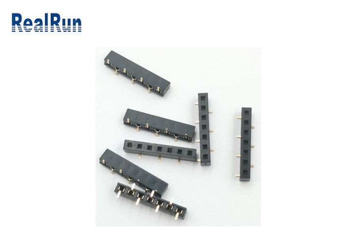 χρυσή επένδυση 7 συνδετήρων PCB υπόλοιπου κόσμου 2.54mm ενιαία επιφάνεια καρφιτσών που τοποθετεί το συνδετήρα επιγραφών SMD