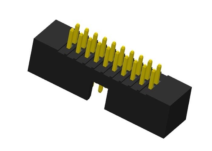 η επιφάνεια 1.27mm τοποθετεί το καλώδιο στη χρυσή λάμψη 180 βαθμός δύο συνδετήρων πινάκων σειρές