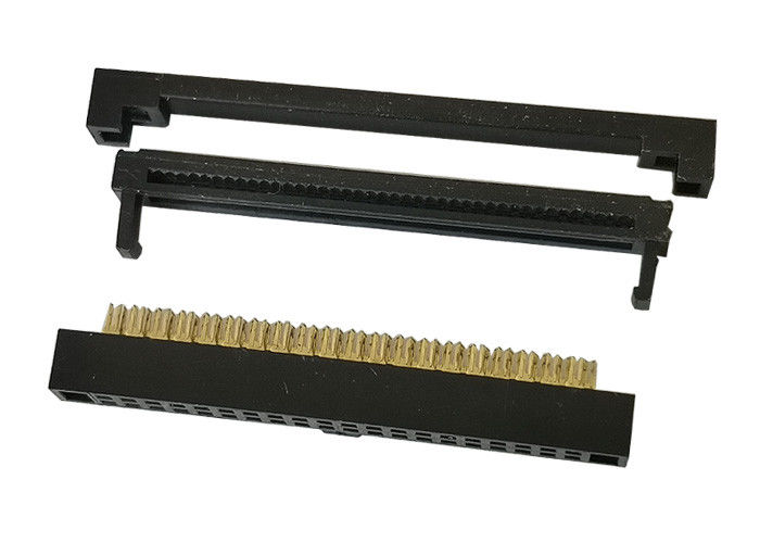 Συνδετήρας 1.27mm ύφους IDC τριών κομματιού καλώδιο για να επιβιβαστεί στην επαφή χαλκού φωσφόρων