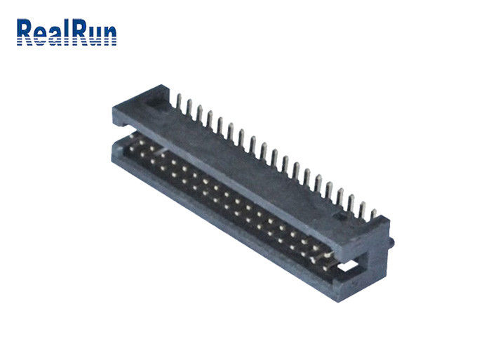 PA6T 1.27mm διπλή καρφίτσα UL94V-0 σωστής γωνίας 2*19 υπόλοιπου κόσμου επιγραφών κιβωτίων πισσών SMT