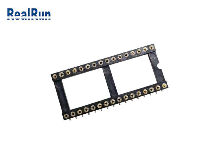 1.778mm SMT γύρω από το συνδετήρα 32 καρφίτσα ΜΑΔ UL94V-0 υποδοχών ολοκληρωμένου κυκλώματος τρυπών