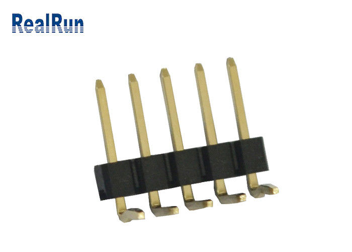 επιγραφή 2.54mm ενιαία σωστή γωνία UL94V-0 καρφιτσών 3A 5P PA6T PBT LCP SMT υπόλοιπου κόσμου