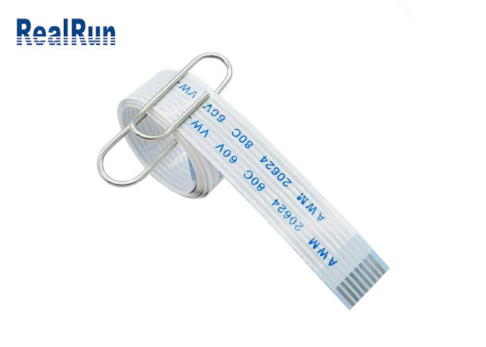 εύκαμπτο καλώδιο καλυμμένο κασσίτερος AWM 20624 80C 60V VW-1 1.0mm 8P 500AC PET FFC