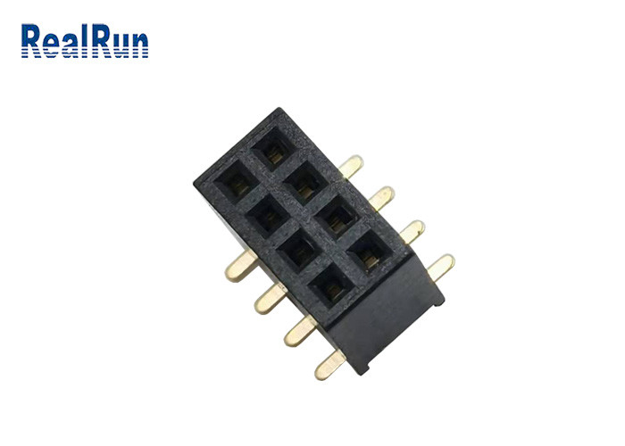 Θηλυκός συνδετήρας 2*4p χρυσό 1u» UL94v-0 H4.3mm LCP επιγραφών SMT 500VAC PA6T